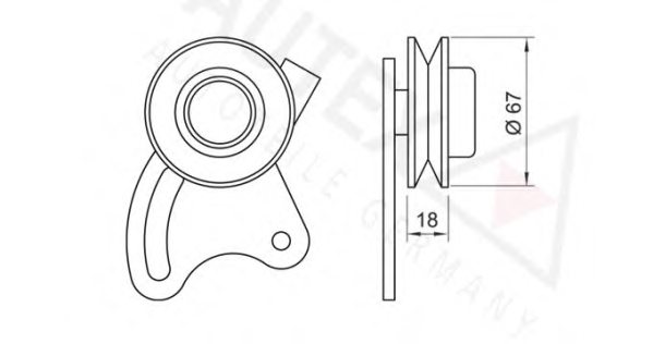 AUTEX 641426 Tensioner Pulley, V-belt